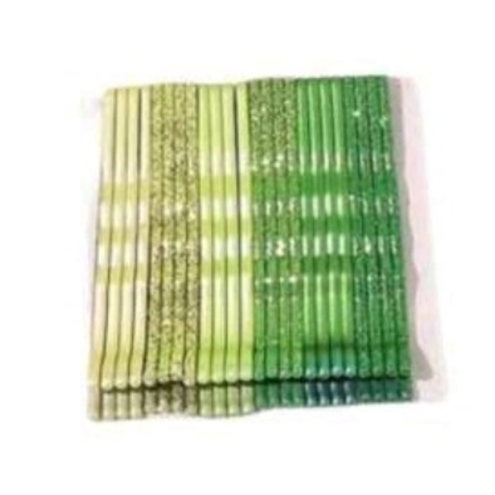SHEIN Green and White Hair Styling Straws